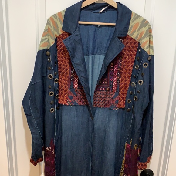 Free people Indigo Dreams jacket duster - Picture 3 of 16